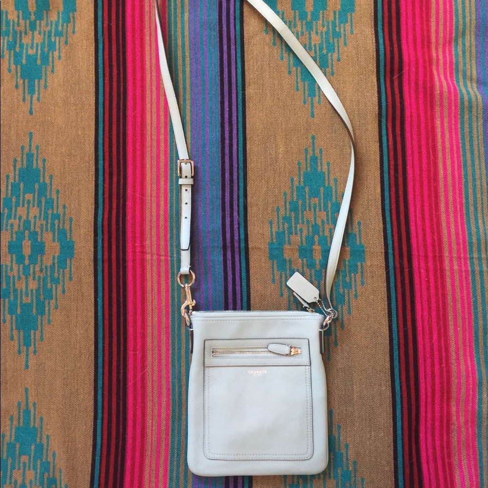 Coach Swingpack Mint Green Leather Crossbody Bag